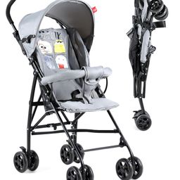 Lightweight & Compact Tour Infant Travel Stroller - Grey-21