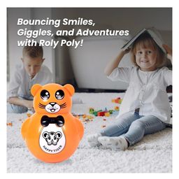 ARCADE TOYS Battery Operated Push N Shake Cartoon Roly Poly Toy with Music for Kids - Colour may vary-15