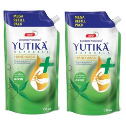 Yutika Liquid Hand Wash Refill Pack 750ml Pack of 2, Neem Handwash, Germ Protection Handwash with a pH Balanced Formula-picture-26