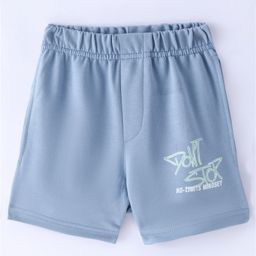 Evimo Single Jersey Above Knee Length  Shorts Text Print - Grey-picture-12