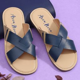Aria+Nica Criss Cross Detailed Slides - Beige-image-2