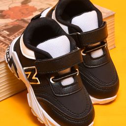 KATS Alphabet Detailed Velcro Closure Sneakers - Black-image-80