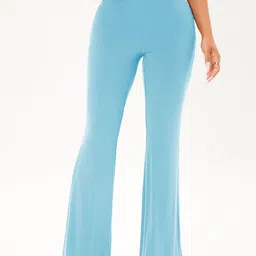 Kotty Women High-Rise Cotton Parallel Trousers-image-21