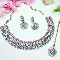 VATSALYA creation Women Pink Jewellery Set-image-72