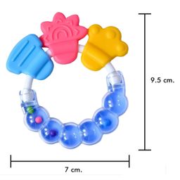 Joy Buzz Rattle Teether & Teether Combo | BPA-Free Silicone Rattle Teether & Teething Toy- Pack of 2 (Pink & Blue) image 3