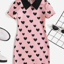 YK Polka Dot Print A-Line Dress-image-94