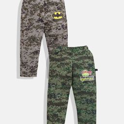 YK X Minute Mirth Boys Pack Of 2 Camouflage Superman Printed Track Pants-image-42