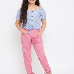 Stylo Bug Girls Printed Top with Trousers-image-94