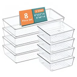Myntra Elegant Homes 8 Pcs Multi-Purpose Plastic Drawer Organizers-34