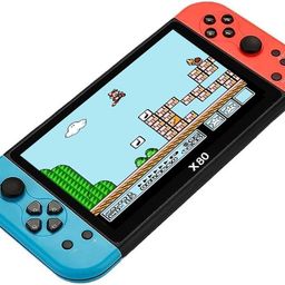 New World X80 Hand Video Games Console Handheld Game Player 7 Inch Full-Color Disply Built-in 20000+Games TV output 8 Emulator Support PS1 image 1