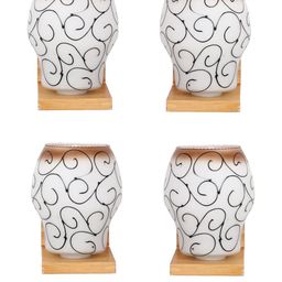 Somil Premium Designer Glass Wall / Night Lamp Elegant & Stylish Dcor Accent for Modern Interiors, color- Brown, White, Black, Size:- 22.5 X 25 X 27.5 CM-image-26