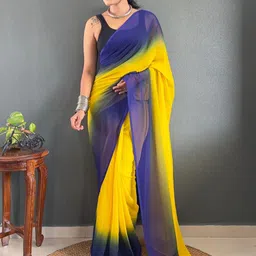 DIVASTRI Ombre Pure Georgette Saree-picture-27