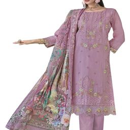 DRAVINAM Trends Embroidered Unstitched Dress Material-image-53