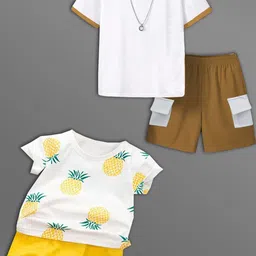 HELPOM Unisex Kids Printed T-shirt with Shorts-picture-44