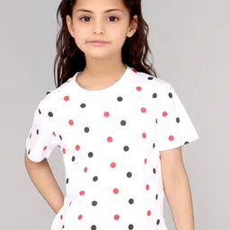 DDOUDDOU Girls Printed Applique T-shirt-42