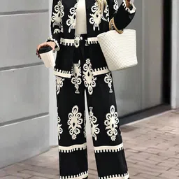 Outzidr Printed Shirt & Trousers Co-Ord Set-40