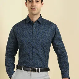 Allen Solly Floral Printed Spread Collar Full Sleeves Slim Fit Formal Shirts-image-16