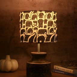 green girgit Brown Wood Rectangle Table Lamp-3