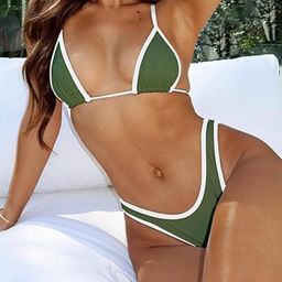BAESD Halter Neck Two Piece String Bikini Set-image-65