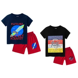 FRENCH KLEIDER Boys Printed T-shirt with Shorts-image-69