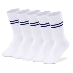 Supersox Unisex Kids Pack Of 5 Striped Regular School Uniform Socks-83