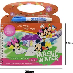 synlark Magic Water Coloring Reusable Book with12 Exploration Scene for Kid Multi-Design image 4