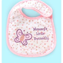 Babyhug Bib Velcro Closure Butterfly Embroidery (Color & Print May Vary)-image-22