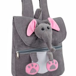 Frantic Velvet Bag Elephant Face Design Grey - 14 Inches-image-33