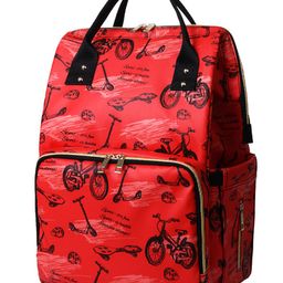 Syga Multi Purpose Diaper Bag - Red-0