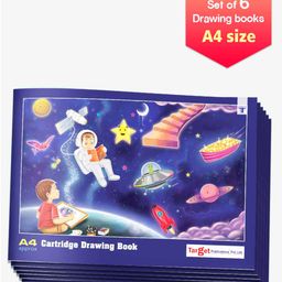 Target A4 Size Drawing Book Set of 6 - 36 Pages each-0