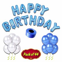 Shopperskart Birthday Decoration Kit Blue - Pack of 44-image-65