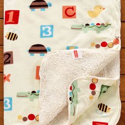 Babyhug Sherin & Poly Wool All Season Blanket Alphabet & Number Design - Cream (Blanket's Fur Color May Vary)-image-42