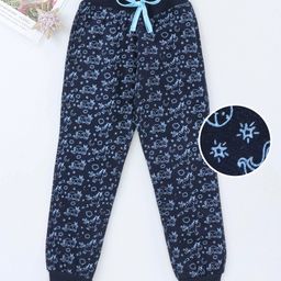 Grab It Full Length Printed Lounge Pant  - Blue-image-74
