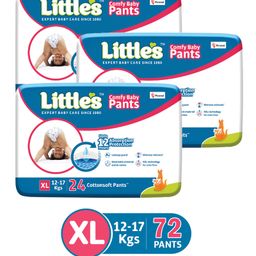 Little's Comfy Baby Pants Diapers Extra Large Size XL(24 Pieces) - (Pack of 3)-28