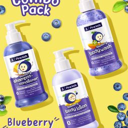 Pine Kids Blueberry Bath and Body Combo Pack of 3 - 250ml each-image-52