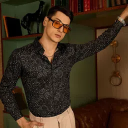 DENNISON Men Paisley Printed Spread Collar Casual Shirt-image-31