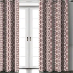Aura Rose Gold & Cream-Coloured Set of 2 Black Out Door Curtain-8