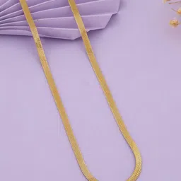 QUERALT Stainless Steel Brass-Plated Minimal Chain-picture-21