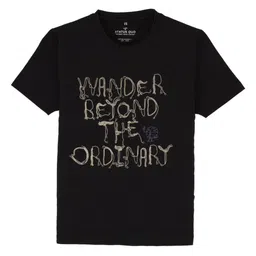 Status Quo Boys Typography Printed Raw Edge T-shirt-image-77