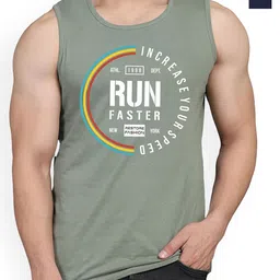 WOOSTRO 2-Pcs Printed Cotton Innerwear Vests RS26 CMB (98 NAVY) (RUN LGTGREEN)-image-1