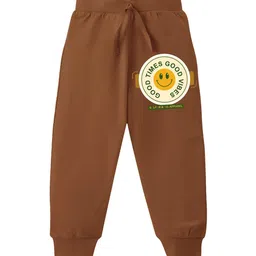 KAVEE Boys Good Times Good Vibex Printed Pure Cotton Joggers-image-10