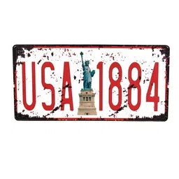 eazy wagon White & Red USA 1884 Printed Wall HangingDecor-image-47