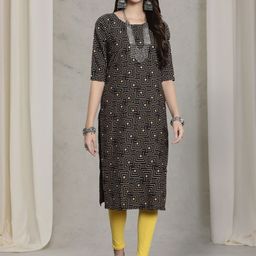 7Threads Selection Of 6 Geometric Printed Round Neck Straight Kurtas-image-63