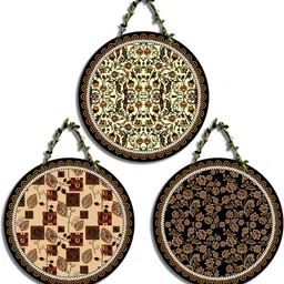 Arpita Crafts Set Of 3 Wood Floral Wall Hanging-image-14