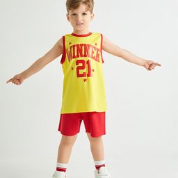 Koton Boys Varsity Printed Round Neck Sleeveless T-shirt-image-65