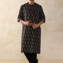 Moara Floral Printed Straight Pure Cotton Kurta with Trousers-image-93