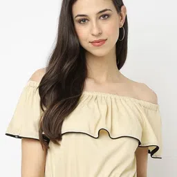 SAKURA Off-Shoulder Cape Sleeve Bardot Crop Top-picture-34