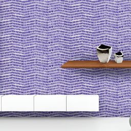 ArtzFolio Printed UV-Resistant Anti-Bacterial Blue & White Vintage Stripes Peel & Stick Wallpaper-image-71