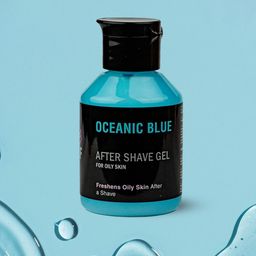 PINK WOOLF Set Of 4 Oceanic Blue Pre Shave Oil After Shave Balm Shaving Soap & Brush image 2
