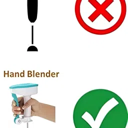 kitchen elegance Power Free Hand Blender Use Like Egg & Cream Beater, Milk Shake,Lassi Mixer Blender Blade image 5